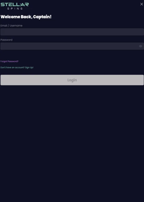 Account Validation Stellar Spins Casino